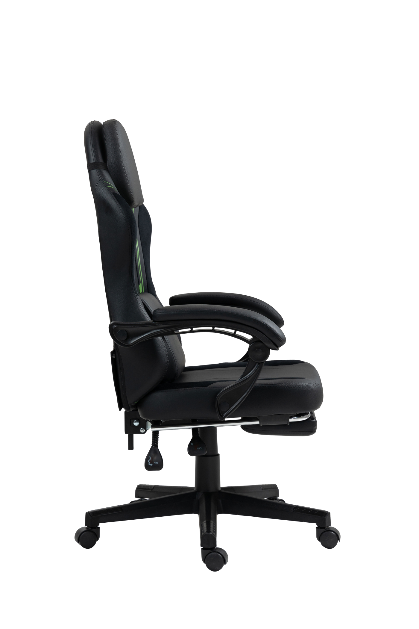 VDD - Schwarz-grüner Gaming-Stuhl - Fußstütze - ergonomisch - höhenverstellbar - VDD World DE VDD - Schwarz-grüner Gaming-Stuhl - Fußstütze - ergonomisch - höhenverstellbar - VDD World DE