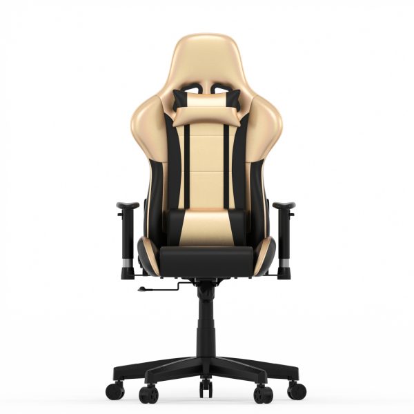   Spielestuhl GoldGamer Deluxe – Schreibtischstuhl – Racing Gaming Stuhl – Schwarzgold