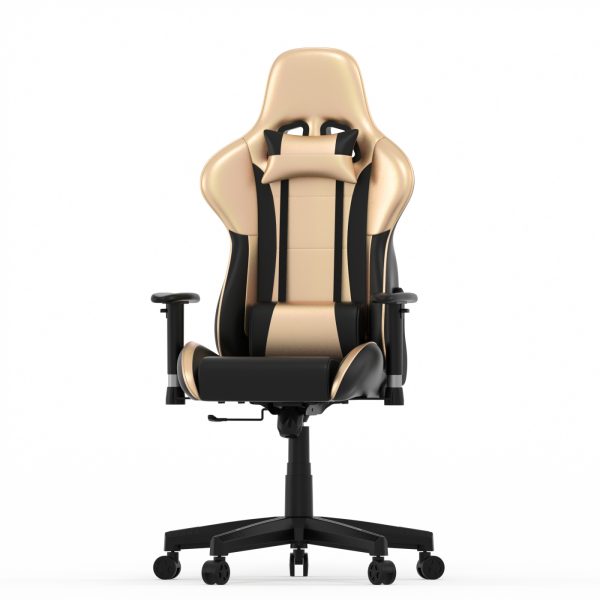   Spielestuhl GoldGamer Deluxe – Schreibtischstuhl – Racing Gaming Stuhl – Schwarzgold