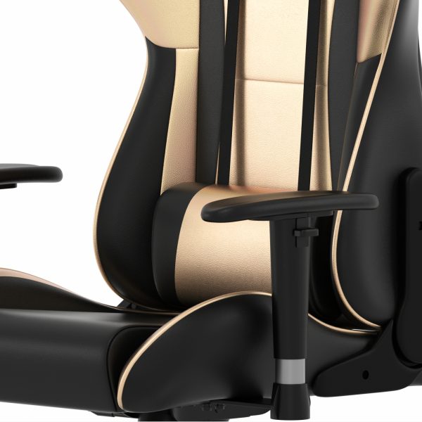   Spielestuhl GoldGamer Deluxe – Schreibtischstuhl – Racing Gaming Stuhl – Schwarzgold