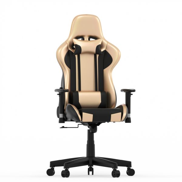   Spielestuhl Goldgamer Deluxe – Schreibtischstuhl – Gaming Stuhl – Schwarzgold