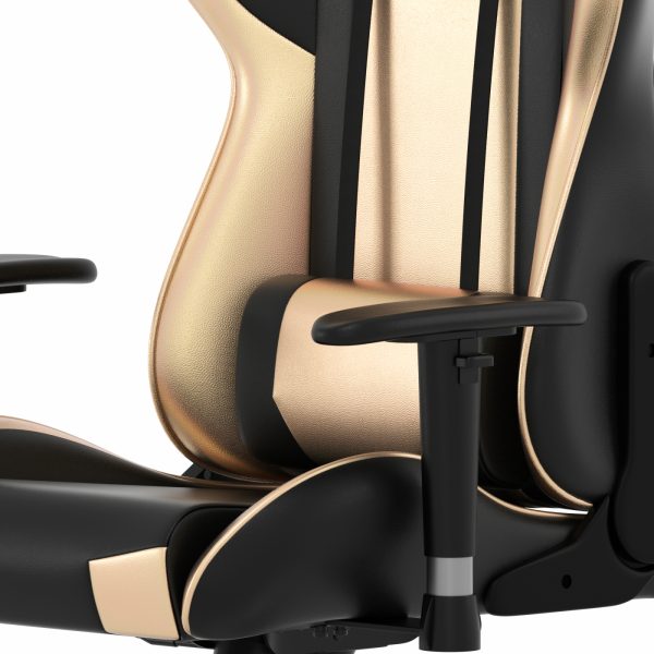   Spielestuhl Goldgamer Deluxe – Schreibtischstuhl – Gaming Stuhl – Schwarzgold