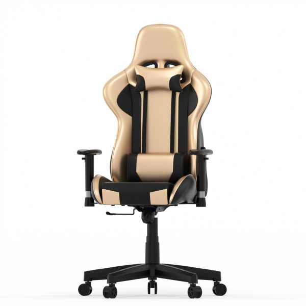   Spielestuhl Goldgamer Deluxe – Schreibtischstuhl – Gaming Stuhl – Schwarzgold
