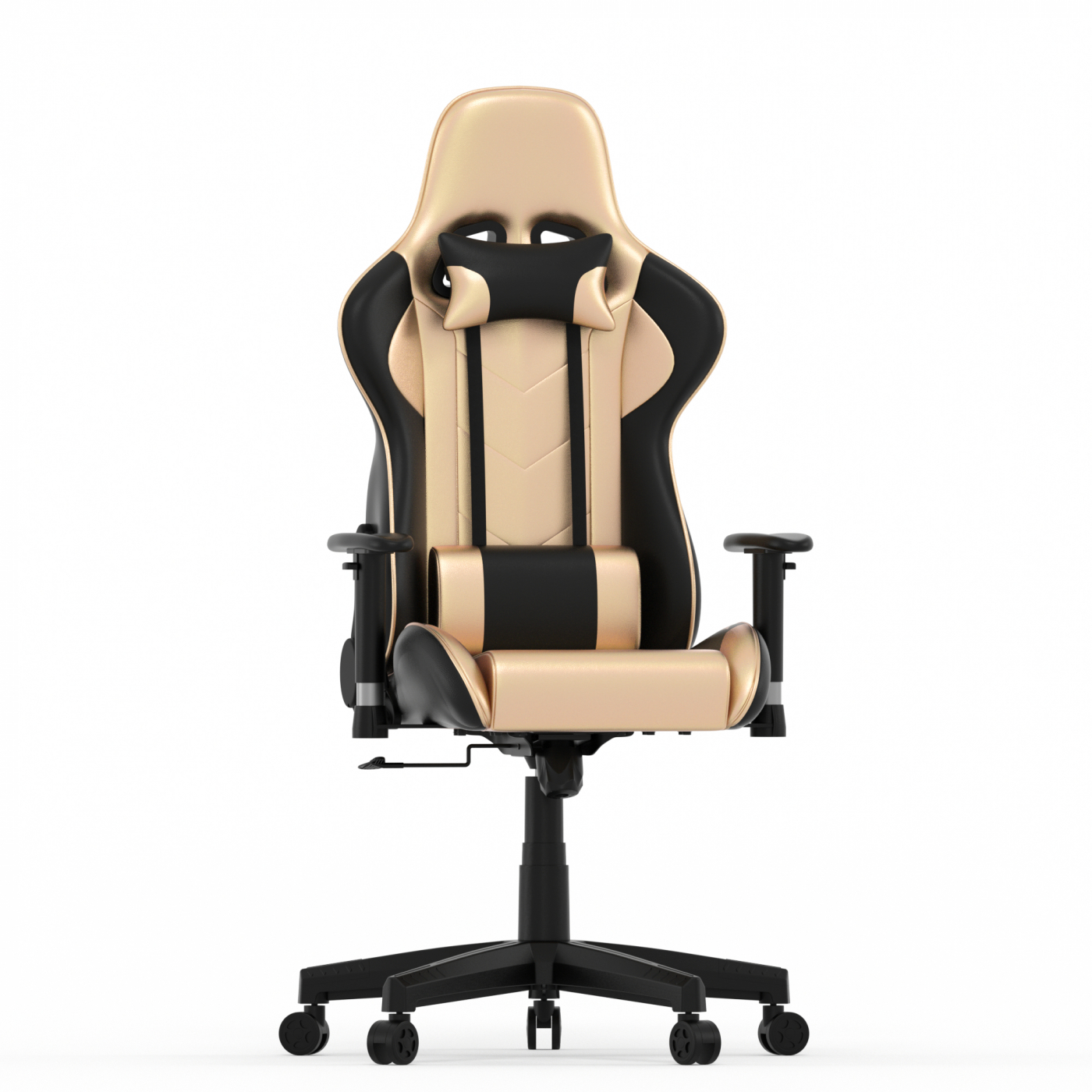 Spielestuhl Goldgamer Deluxe - Schreibtischstuhl - Gaming Stuhl - Gold Schwarz - alternatives Bild