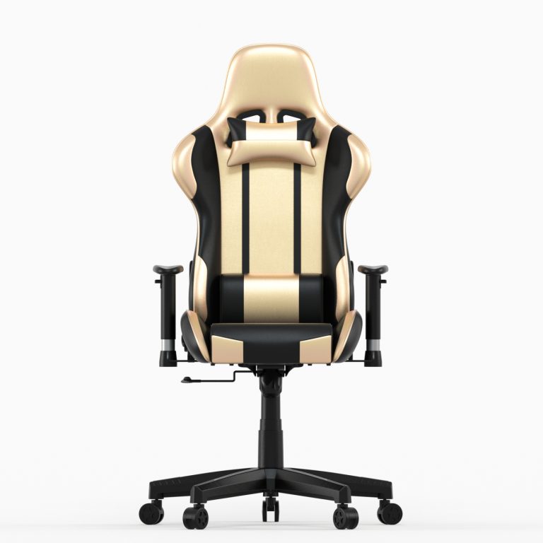 Spielestuhl Goldgamer Deluxe - Schreibtischstuhl - Gaming Stuhl - Gold Schwarz