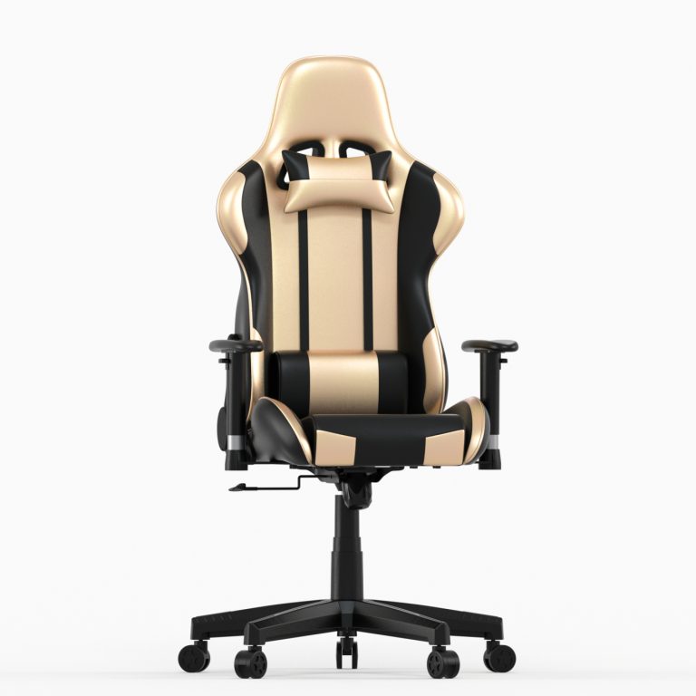 Spielestuhl Goldgamer Deluxe - Schreibtischstuhl - Gaming Stuhl - Gold Schwarz - alternatives Bild