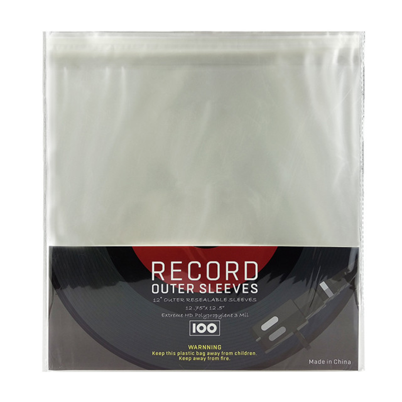 Lp-Vinyl-Schutzhüllen für 12-Zoll-Schallplatten - 100 Stück