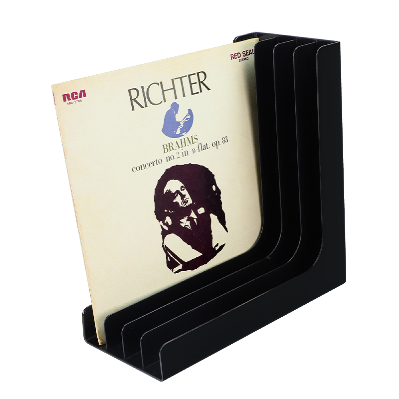 VDD LP Standard - LP-Aufbewahrungssystem - Vinyl-Aufbewahrungsschrank - Plattenschrank - Schwarz