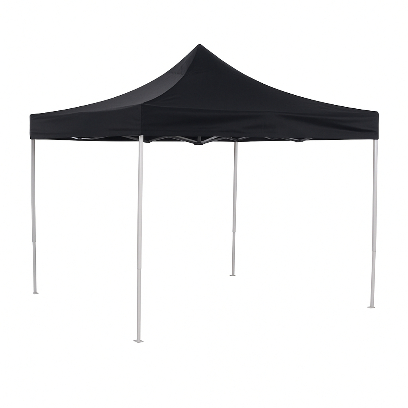 Partyzelt easy up 3 x 3 - Mundharmonikagestell - 420D Oxford schwarze Zeltplane mit PVC-Beschichtung