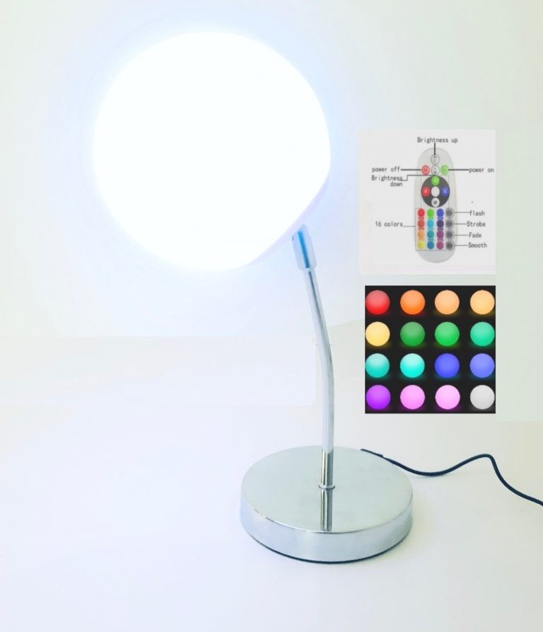 Schreibtischlampe Tischlampe LED 16 Farben RGB weiß Fernbedienung