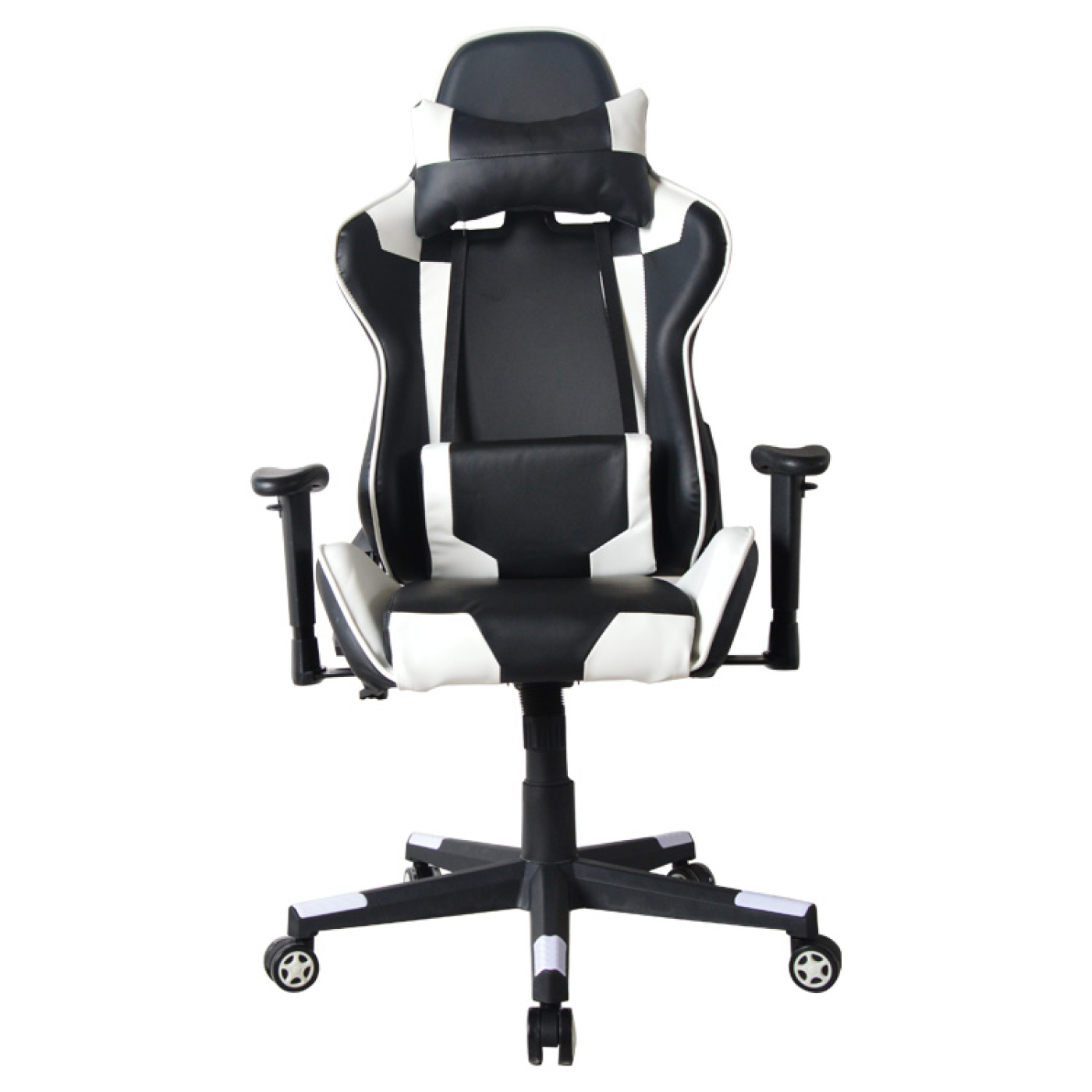 Bürostuhl Rennspielstuhl Style High Design Thomas weiß schwarz - alternatives Bild
