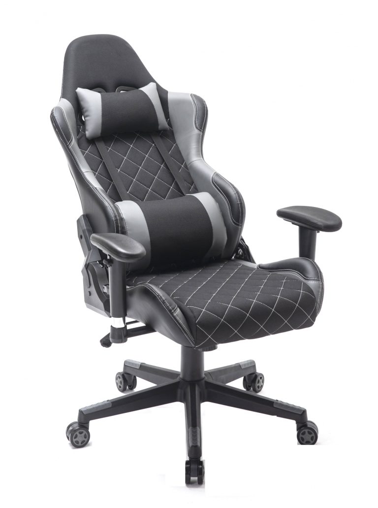 Game chair Classic - Bürostuhl - Stoffpolsterung - schwarz grau - alternatives Bild