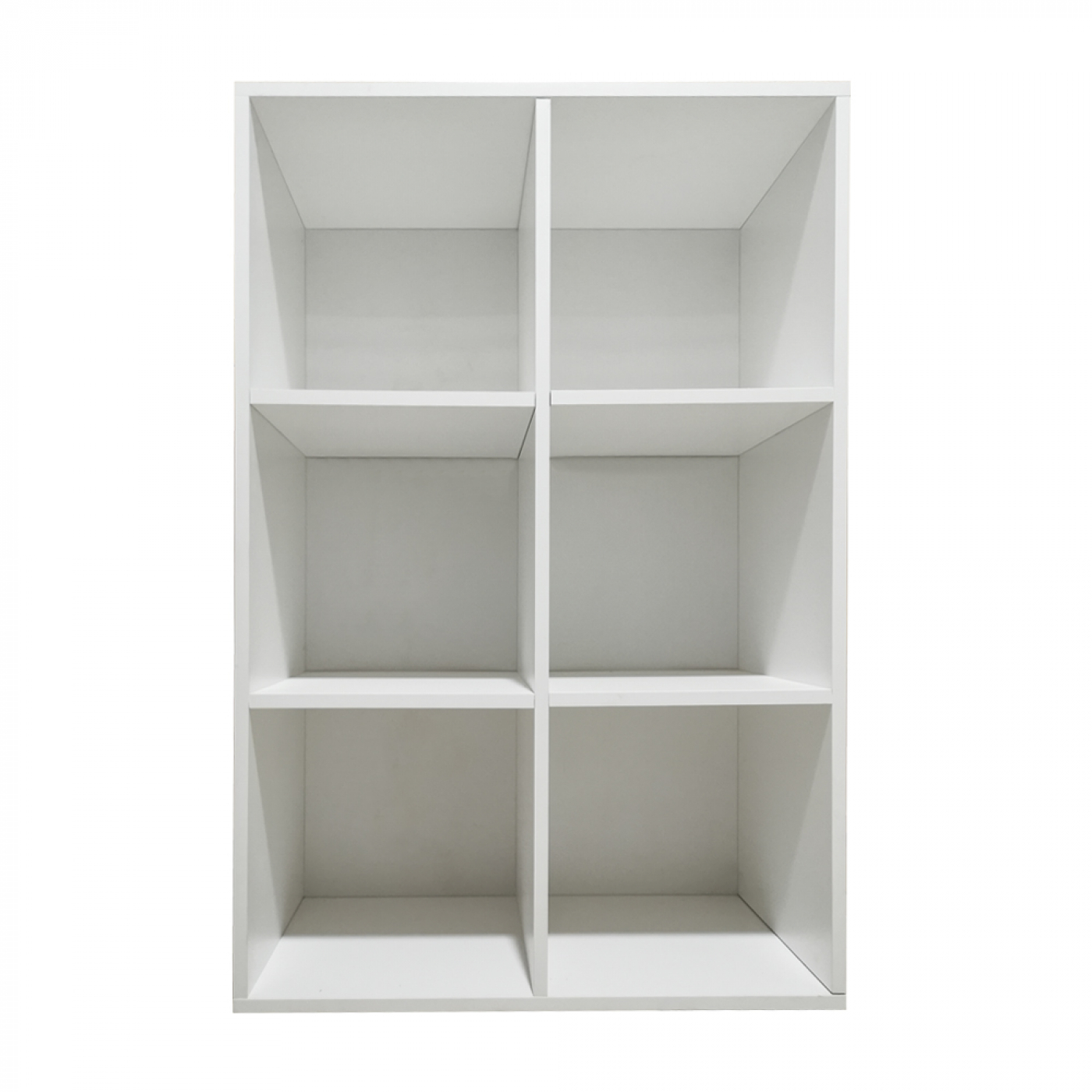 Fächerschrank 6 offene Fächer Aufbewahrungsschrank - Bücherregal - Wandschrank - weiß