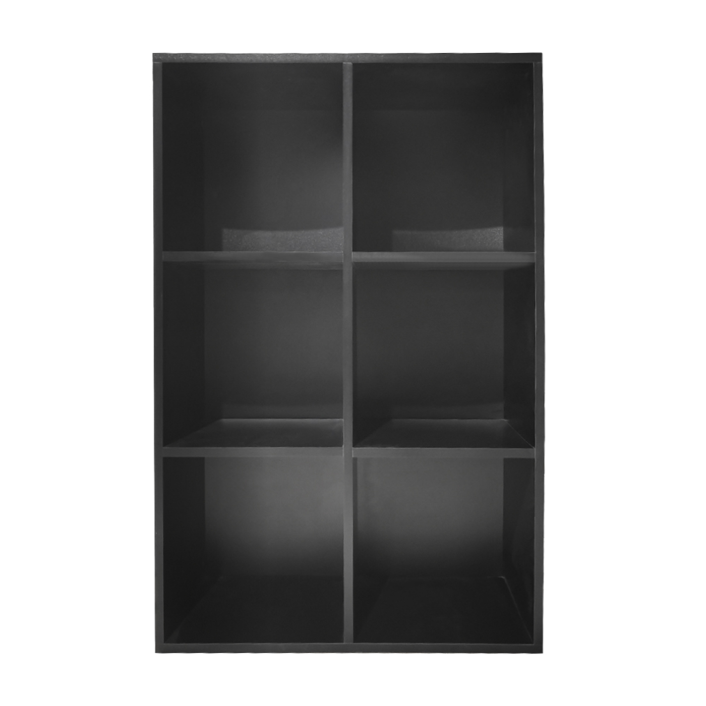 Fächerschrank Vakkie 6 offene Fächer Aufbewahrungsschrank - Bücherregal - Wandschrank - schwarz