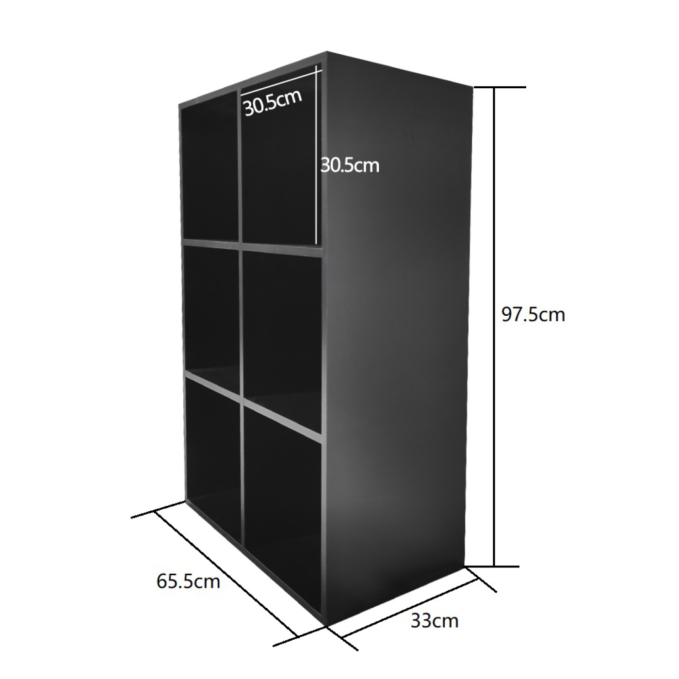 Fächerschrank Vakkie 6 offene Fächer Aufbewahrungsschrank - Bücherregal - Wandschrank - schwarz - VDD World DE Fächerschrank Vakkie 6 offene Fächer Aufbewahrungsschrank - Bücherregal - Wandschrank - schwarz - VDD World DE