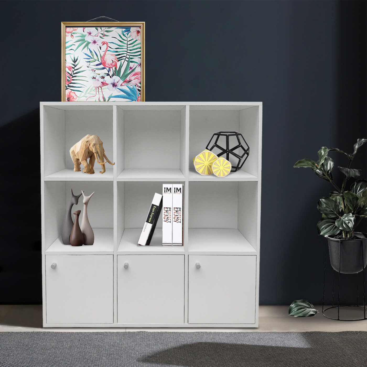 Fächerschrank Vakkie 9 Fächer Aufbewahrungsschrank - Bücherregal - Wandschrank - weiß - alternatives Bild