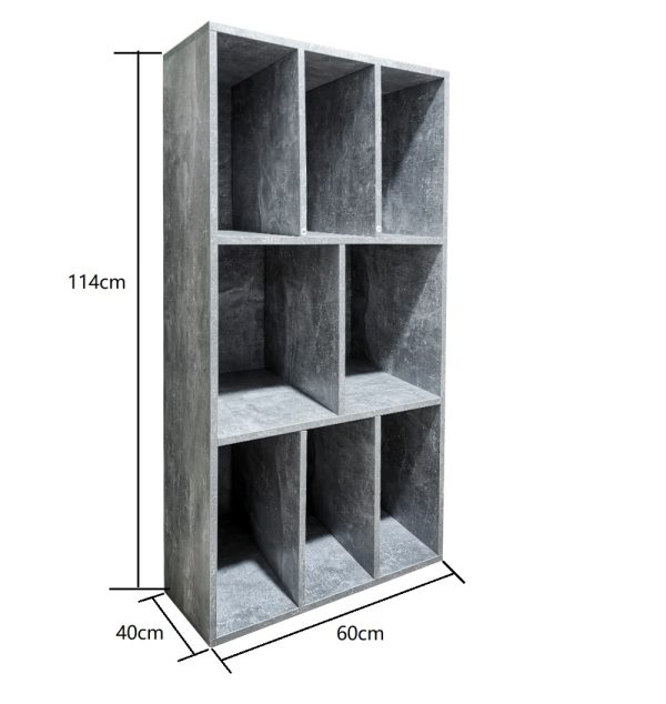 LP-Schallplattenschrank - Plattenschrank - Aufbewahrung von LP-Schallplatten - Bücherregal - 8 Fäche - VDD World DE