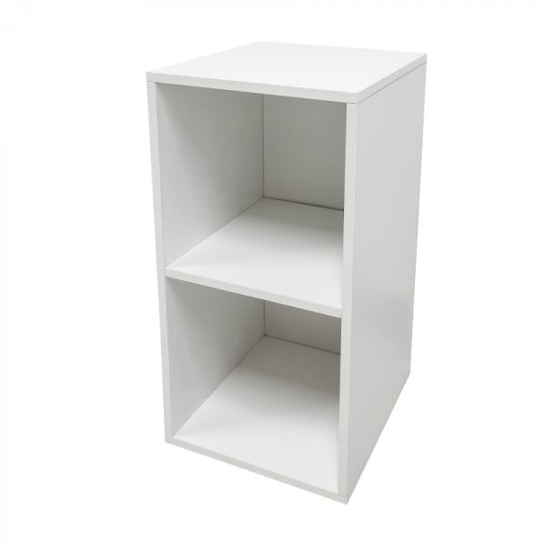 Fächerschrank Vakkie 2 offene Fächer Aufbewahrungsschrank - Bücherregal - Wandschrank - weiß - VDD World DE