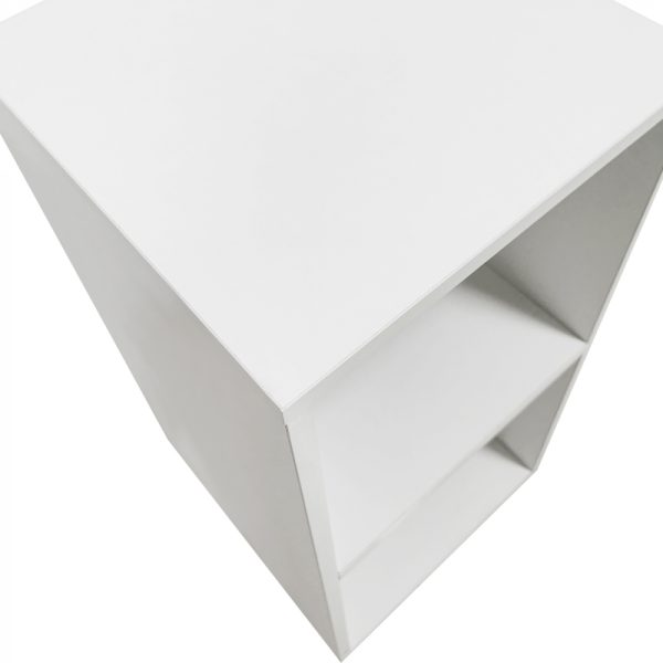   Schrank für Vinyl-LP-Schallplatten – 2 Fächer – weiß