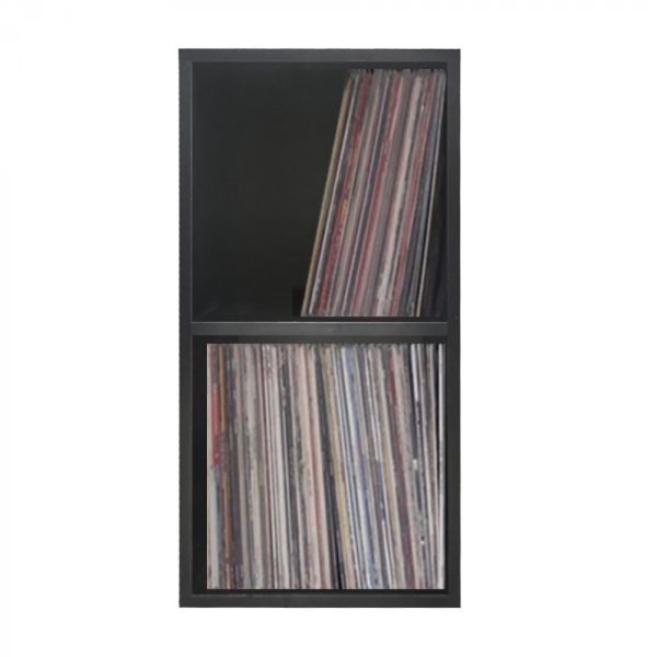  LP Vinyl-Würfelplattenschrank Stapelbares Multifunktions-Aufbewahrungssystem schwarz