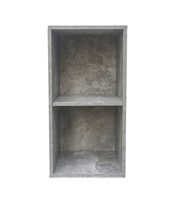   Aufbewahrungsschrank für Vinyl-LP-Schallplatten – 2 Fächer – grauer Beton
