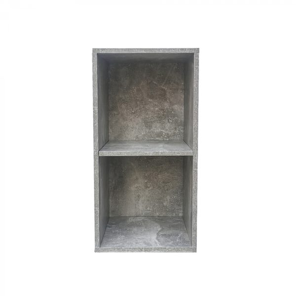   Aufbewahrungsschrank für Vinyl-LP-Schallplatten – 2 Fächer – grauer Beton