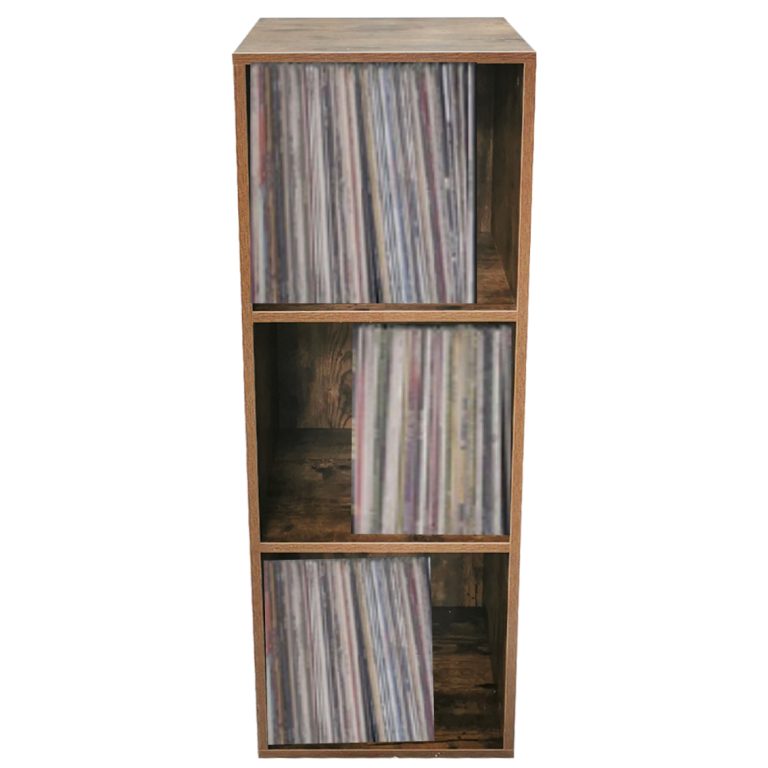 Lp Schallplatten Aufbewahrungsschrank - Aufbewahrung von Lp Schallplatten - 3 Fächer - Muttern