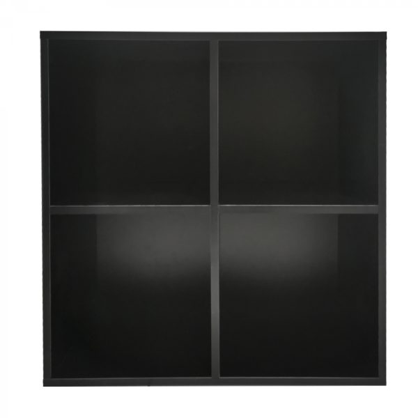 Bücherregal Vakkie 4 offene Fächer Aufbewahrungsschrank - Fächerschrank - Wandschrank - schwarz - VDD World DE