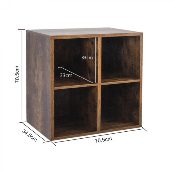 Fächerschrank Vakkie 4 offene Fächer - Bücherregal - Wandschrank - VDD World DE
