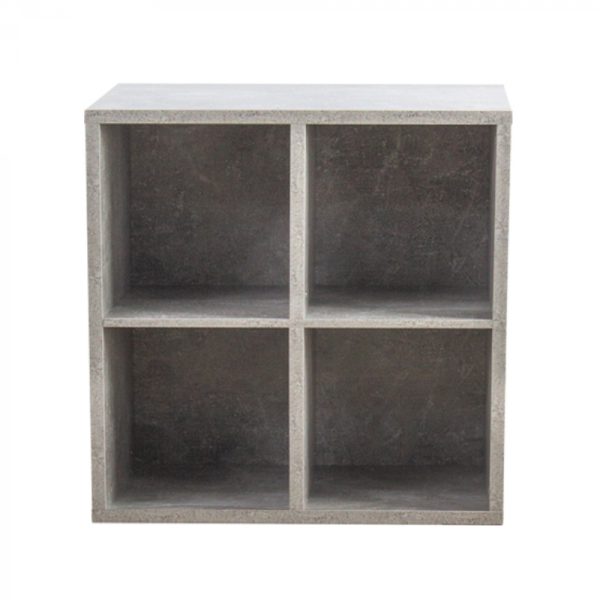   Schallplattenschrank – Aufbewahrung von Schallplatten – Bücherregal – grauer Beton