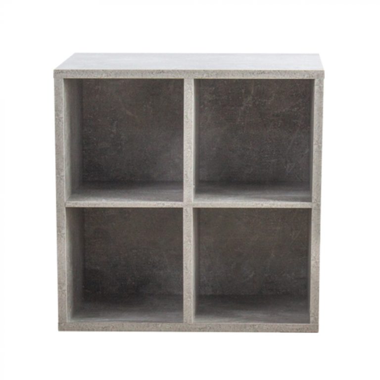 Schallplattenschrank - Aufbewahrung von Schallplatten - Bücherregal - grauer Beton - alternatives Bild