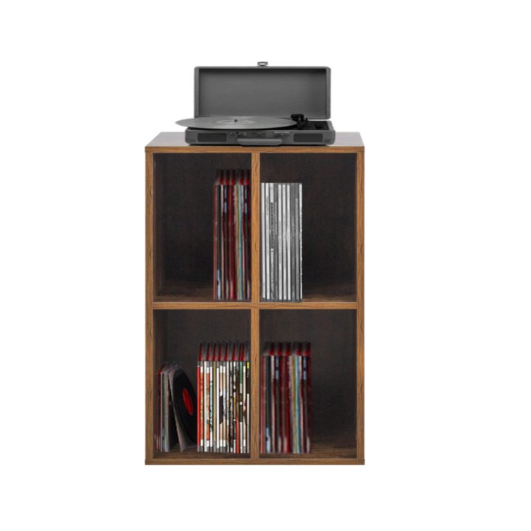 Vinyl-Schallplattenschrank - Aufbewahrung von Schallplatten - Plattenspielerschrank - braun