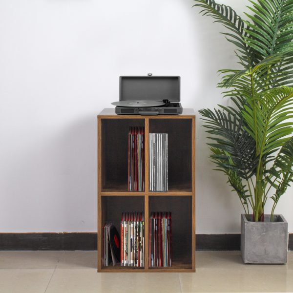   Vinyl-Schallplattenschrank – Aufbewahrung von Schallplatten – Plattenspielerschrank – braun