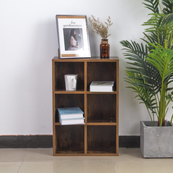 Fächerschrank - DVD/CD-Schrank - Bücherregal - Wandschrank - braun - VDD World DE