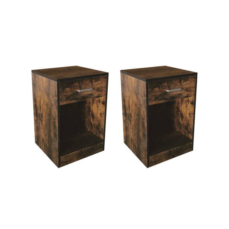 VDD – Nachttisch – Nachttisch-Set, 2 Stück – Nachttische – Nachttisch braun – Nachttisch aus Holz