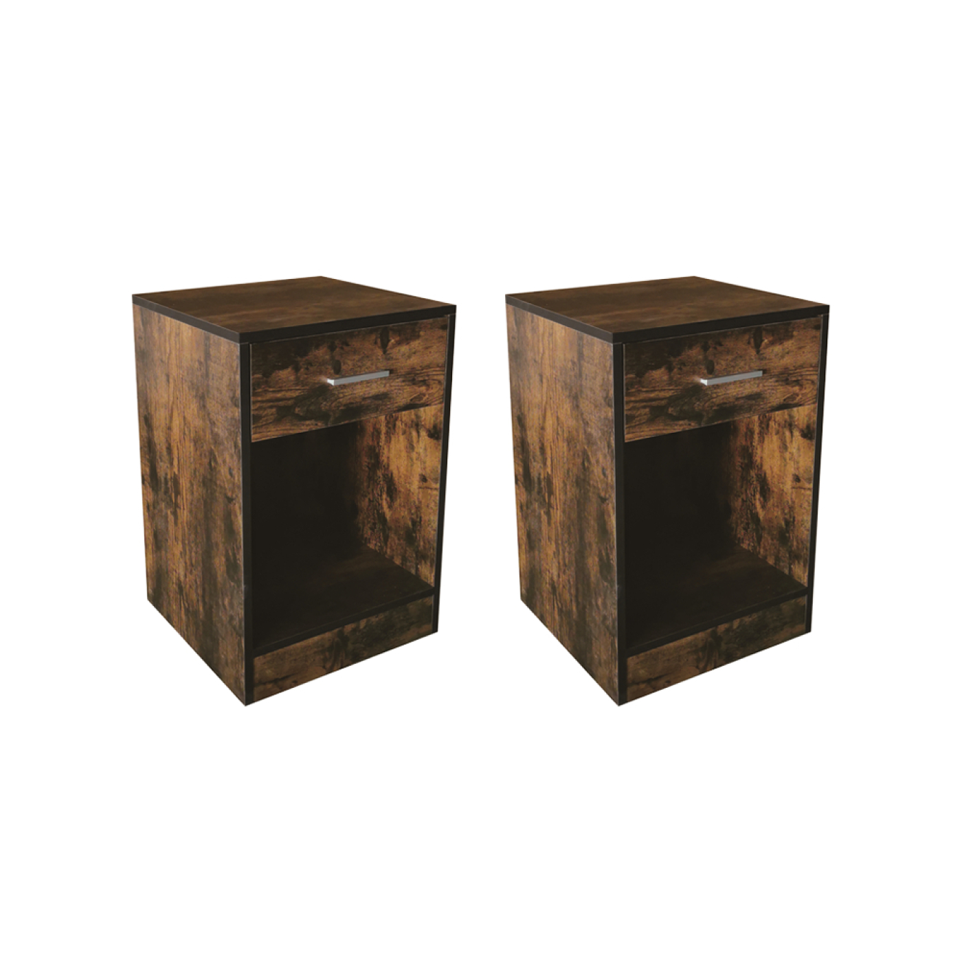 VDD – Nachttisch – Nachttisch-Set, 2 Stück – Nachttische – Nachttisch braun – Nachttisch aus Holz