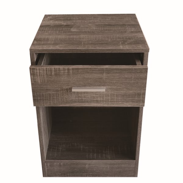 VDD – Nachttisch – Nachttisch grau – Nachttisch aus Holz – Nachttisch modern - VDD World DE