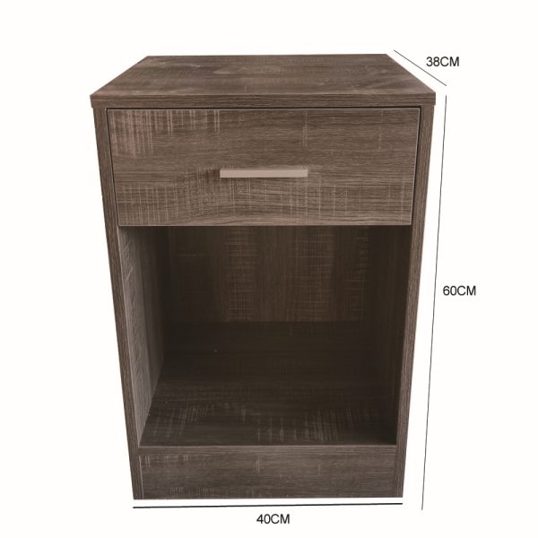 VDD – Nachttisch – Nachttisch grau – Nachttisch aus Holz – Nachttisch modern - VDD World DE