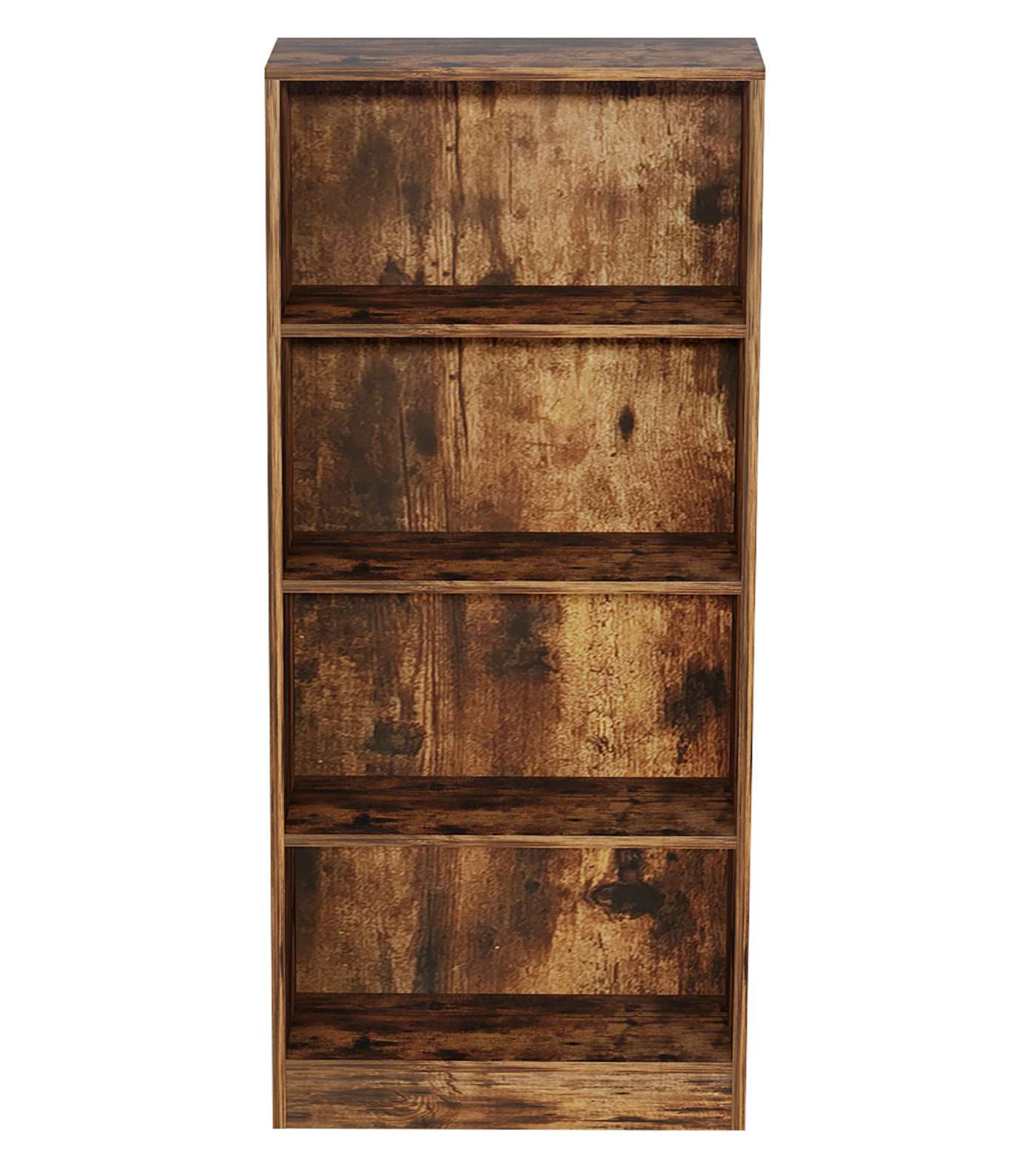 Bücherregal - offenes Regal - Hängeschrank - 130 cm hoch - Nussbaum braun vintage Farbe