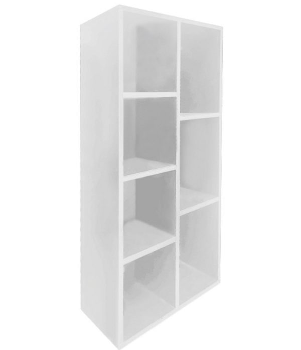   Bücherregal – offenes Regal – Hängeelement – 130 cm hoch – weiß