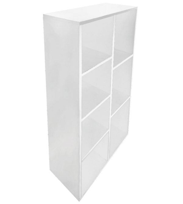   Bücherregal – offenes Regal – Hängeelement – 130 cm hoch – weiß