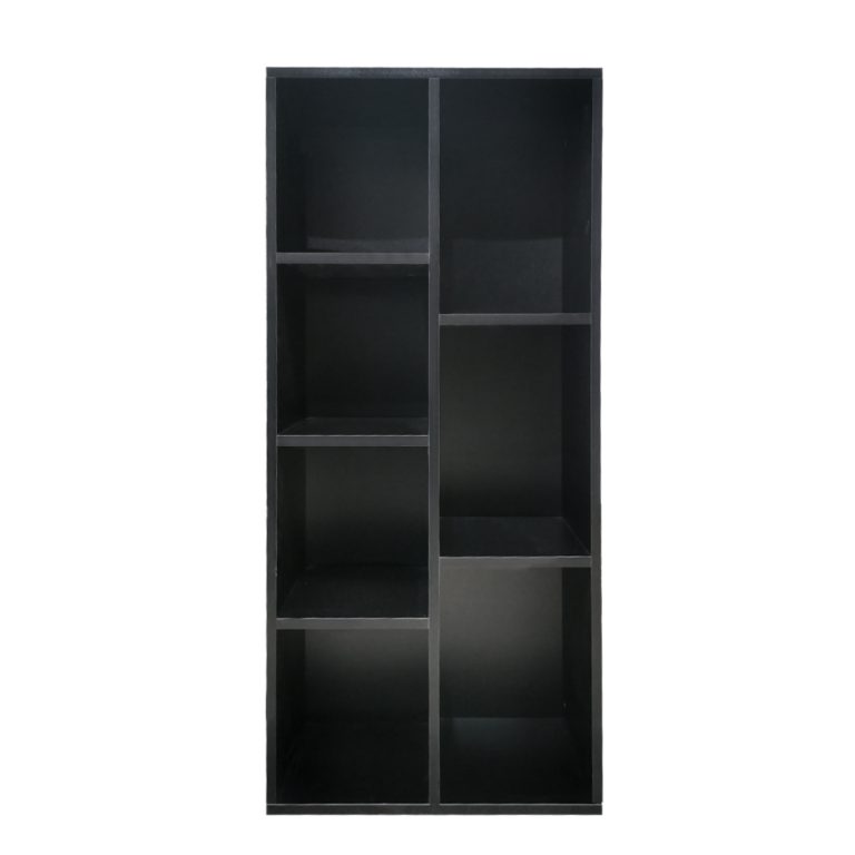 Bücherregal 7 offener Schrank - Wandschrank - schwarz