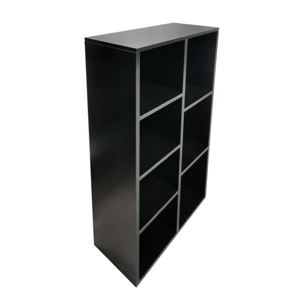   Bücherregal 7 offener Schrank – Wandschrank – schwarz