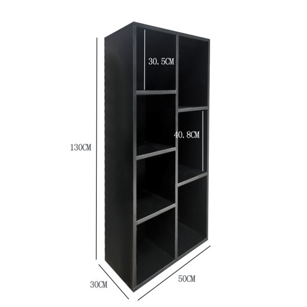   Bücherregal 7 offener Schrank – Wandschrank – schwarz