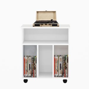 LP-Vinyl-Aufbewahrungsschrank - Bücherregal - weiß
