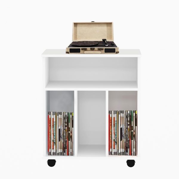   LP-Vinyl-Aufbewahrungsschrank – Bücherregal – weiß