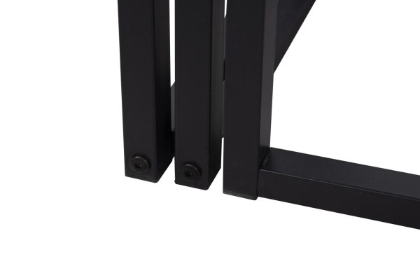   Robuster industrieller Beistelltisch in Schwarz im 3er-Set: Platzsparend mit Stil