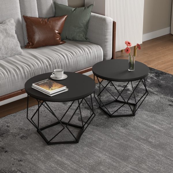   VDD – Beistelltisch Industrial Vintage Style – Couchtische – 2er Set