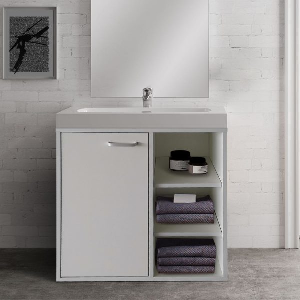   Waschbeckenschrank – Badmöbel – weiß