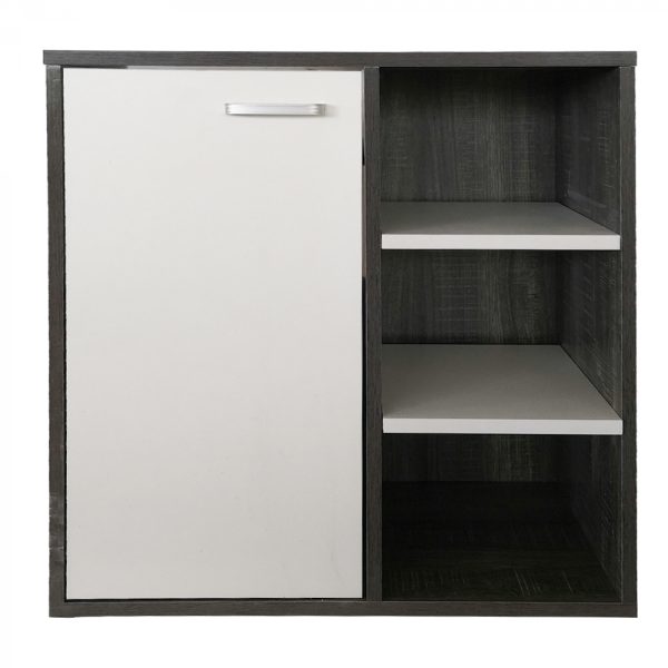   Waschtischunterschrank – Badmöbel – grau mit weiß
